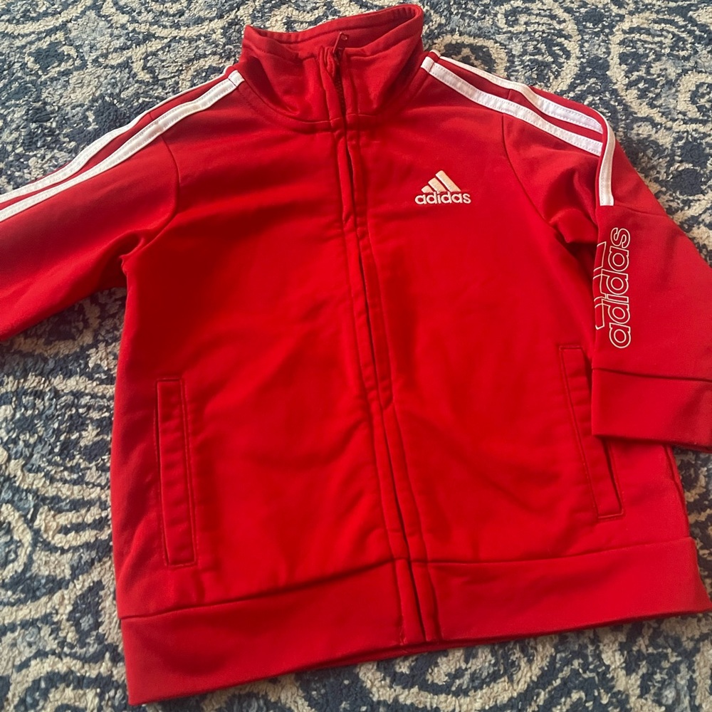 ADIDAS: red zip up - Picture 2 of 4